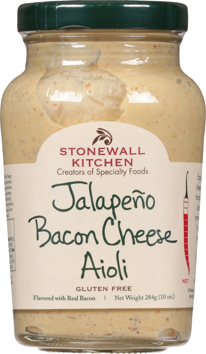 slide 3 of 9, Stonewall Kitchen Jalapeno Bacon Cheese Aioli, 10 oz