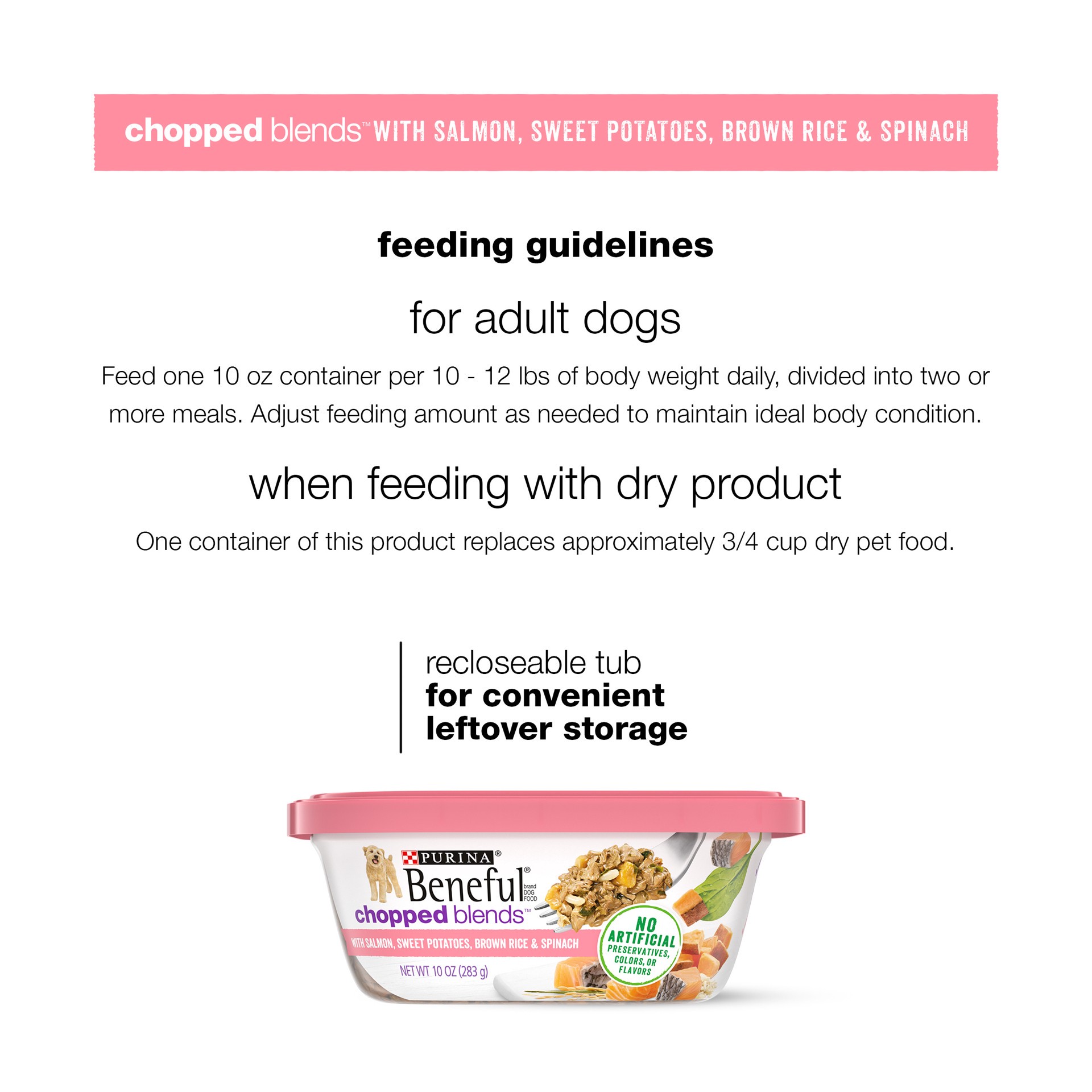 slide 5 of 9, Beneful Purina Beneful Gravy, High Protein Wet Dog Food, Chopped Blends With Salmon - 10 oz. Tub, 10 oz