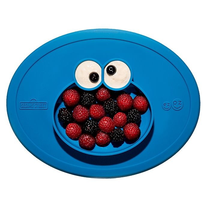 slide 2 of 3, ezpz Sesame Street Cookie Monster Bowl Placemat, 1 ct