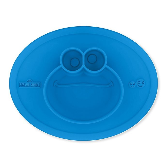 slide 1 of 3, ezpz Sesame Street Cookie Monster Bowl Placemat, 1 ct