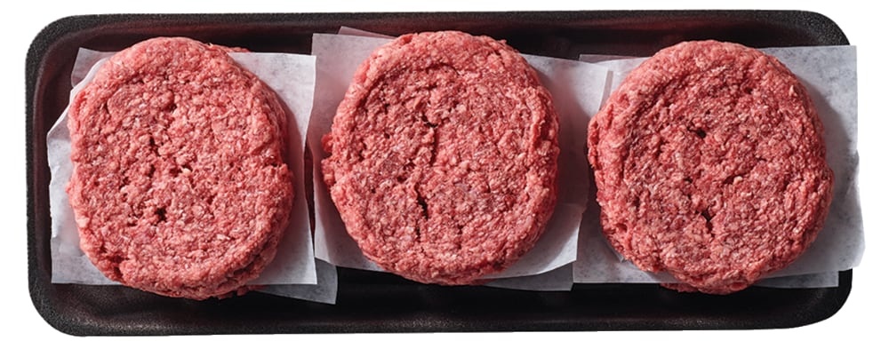 slide 1 of 1, Market District Beef Mushroom Swiss Burger Patty, Certified Angus Beef, per lb