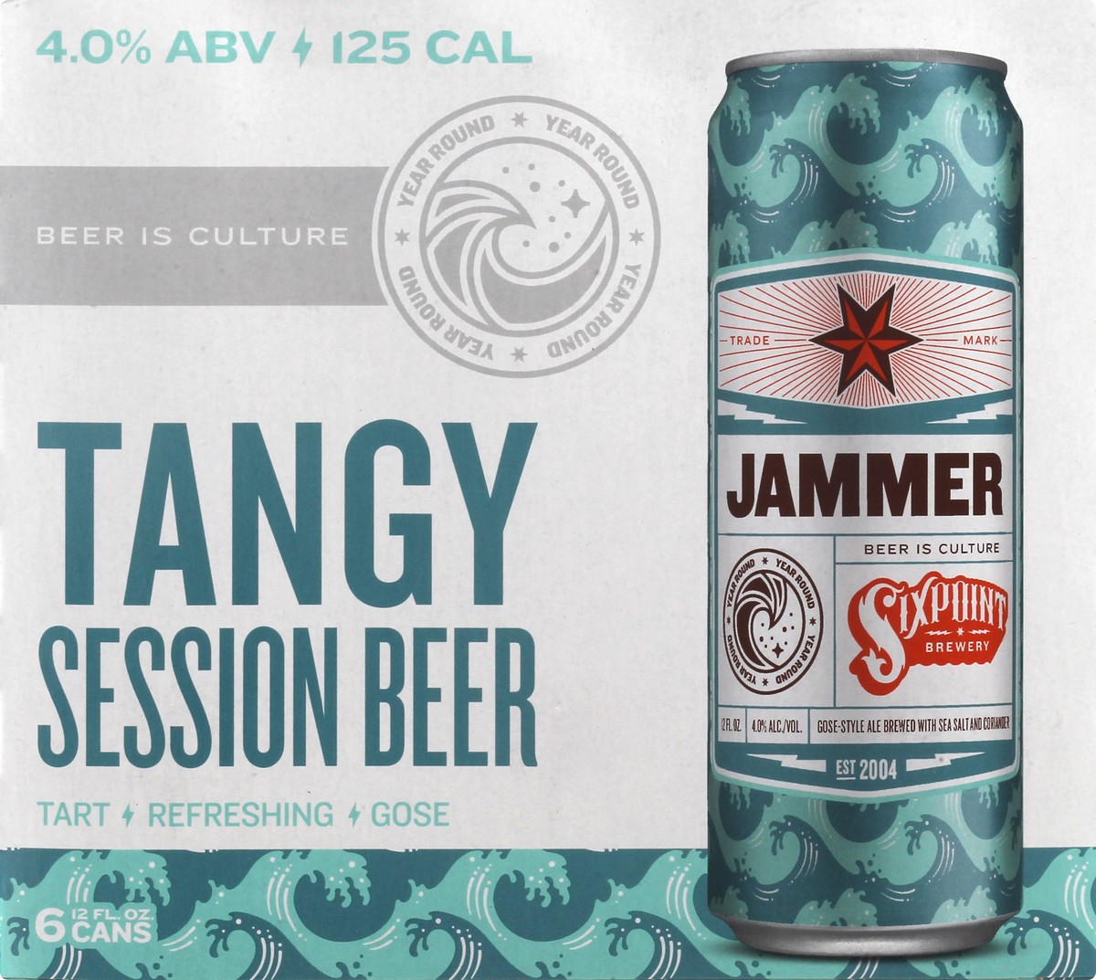 slide 6 of 8, Sixpoint Brewery Beer, Tangy Session, Jammer, 6 ct