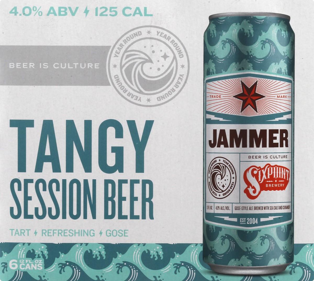 slide 3 of 8, Sixpoint Brewery Beer, Tangy Session, Jammer, 6 ct