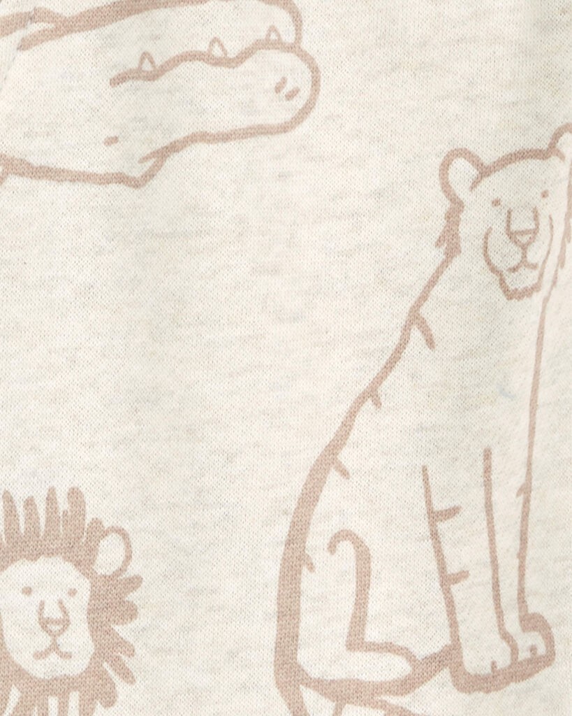 slide 3 of 3, Carter's Toddler Pull-On Animal Print Fleece Pants Heather 3T, 1 ct