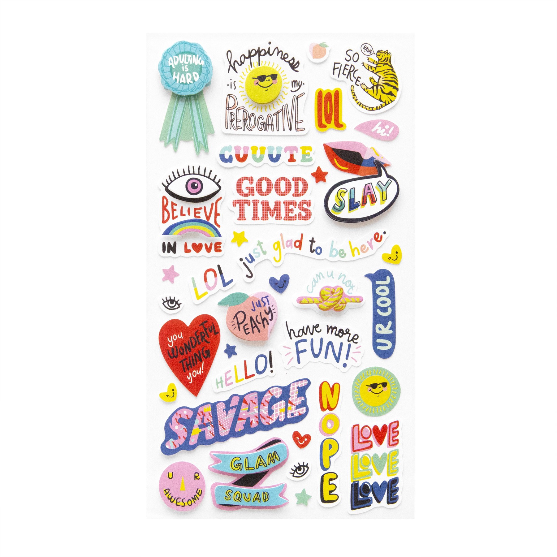 slide 2 of 4, Retro Quotes Stickers By Recollections, 3.875 in x 7 in