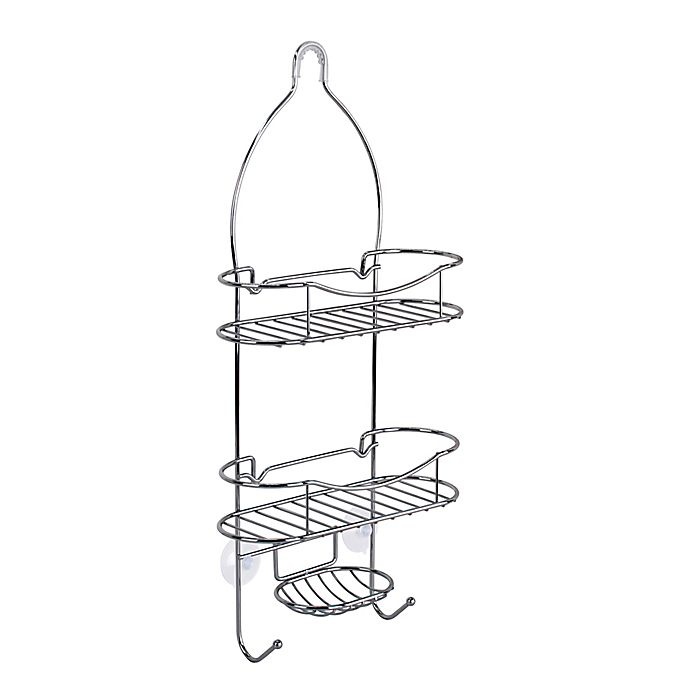 slide 1 of 3, Salt Steel Shower Caddy - Chrome, 1 ct