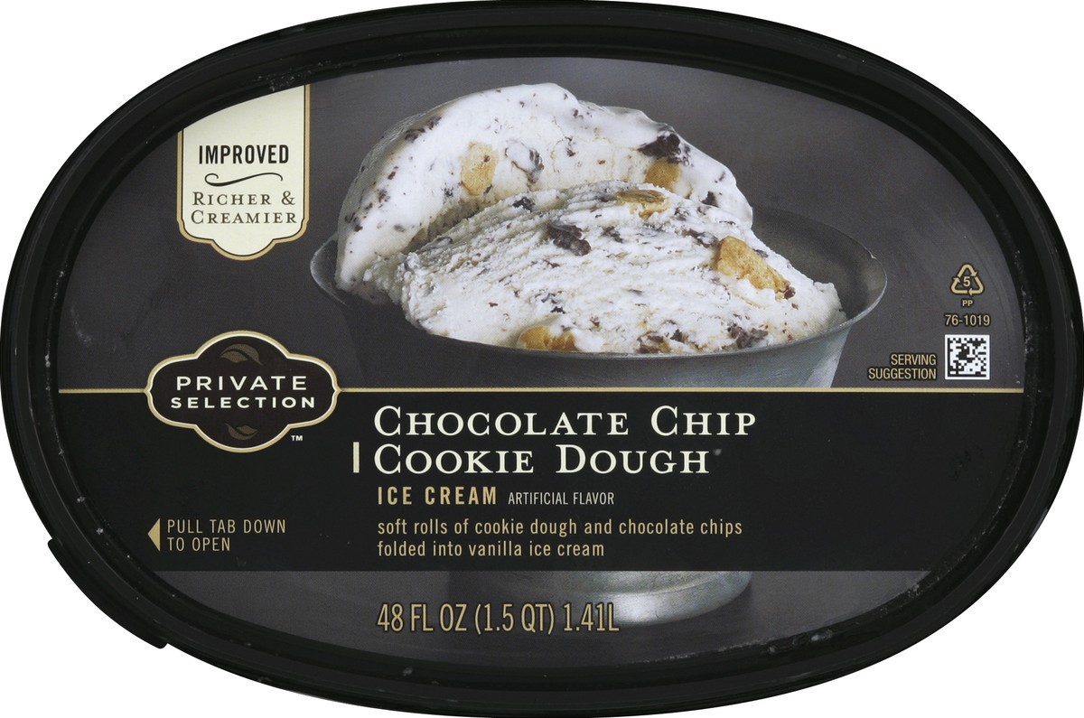 slide 2 of 6, Private Selection Chocolate Chip Cookie Dough Ice Cream, 48 fl oz