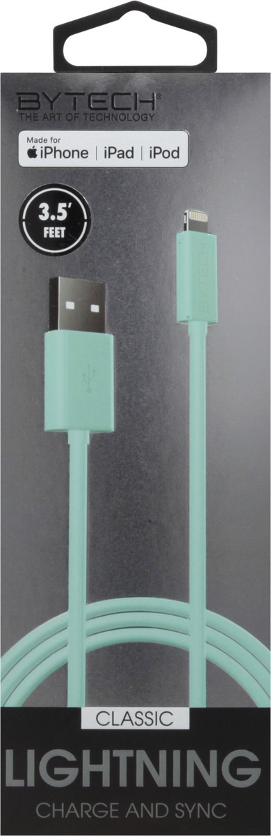 slide 5 of 11, Bytech Lighting to USB Cable, 3.5 ft