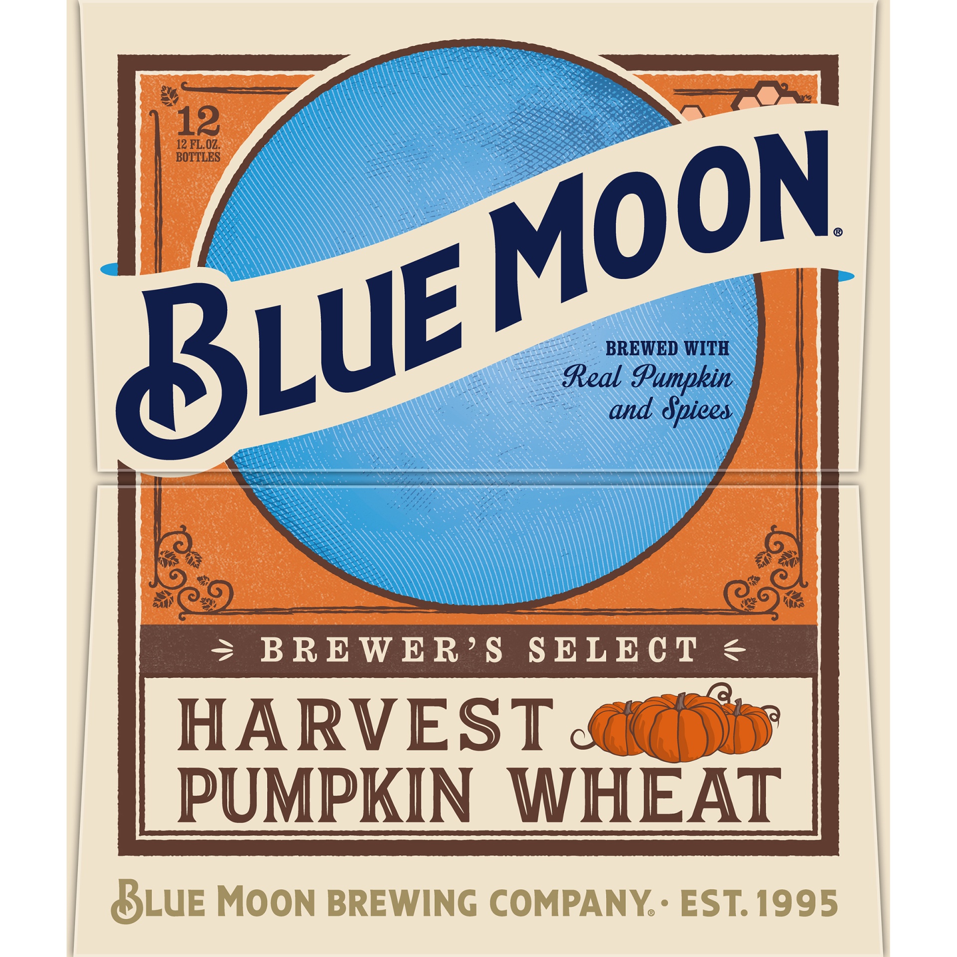 slide 6 of 7, Blue Moon Seasonal - Harvest Pumpkin Wheat, 12 ct; 12 oz