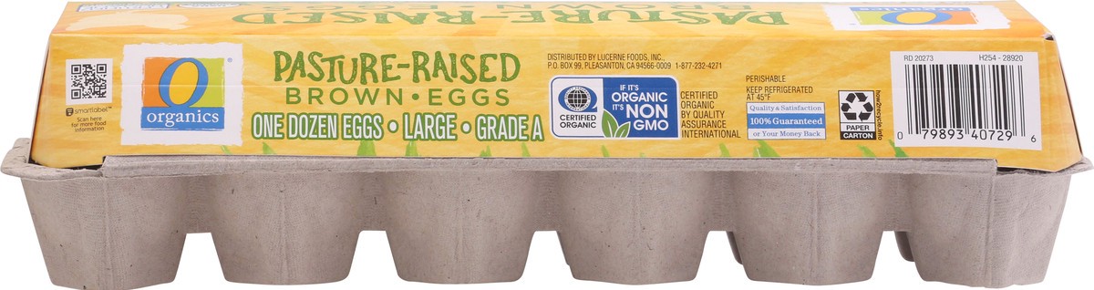 slide 2 of 13, O Organics Eggs Brown Pasture Raised Large Grade A, 12 ct