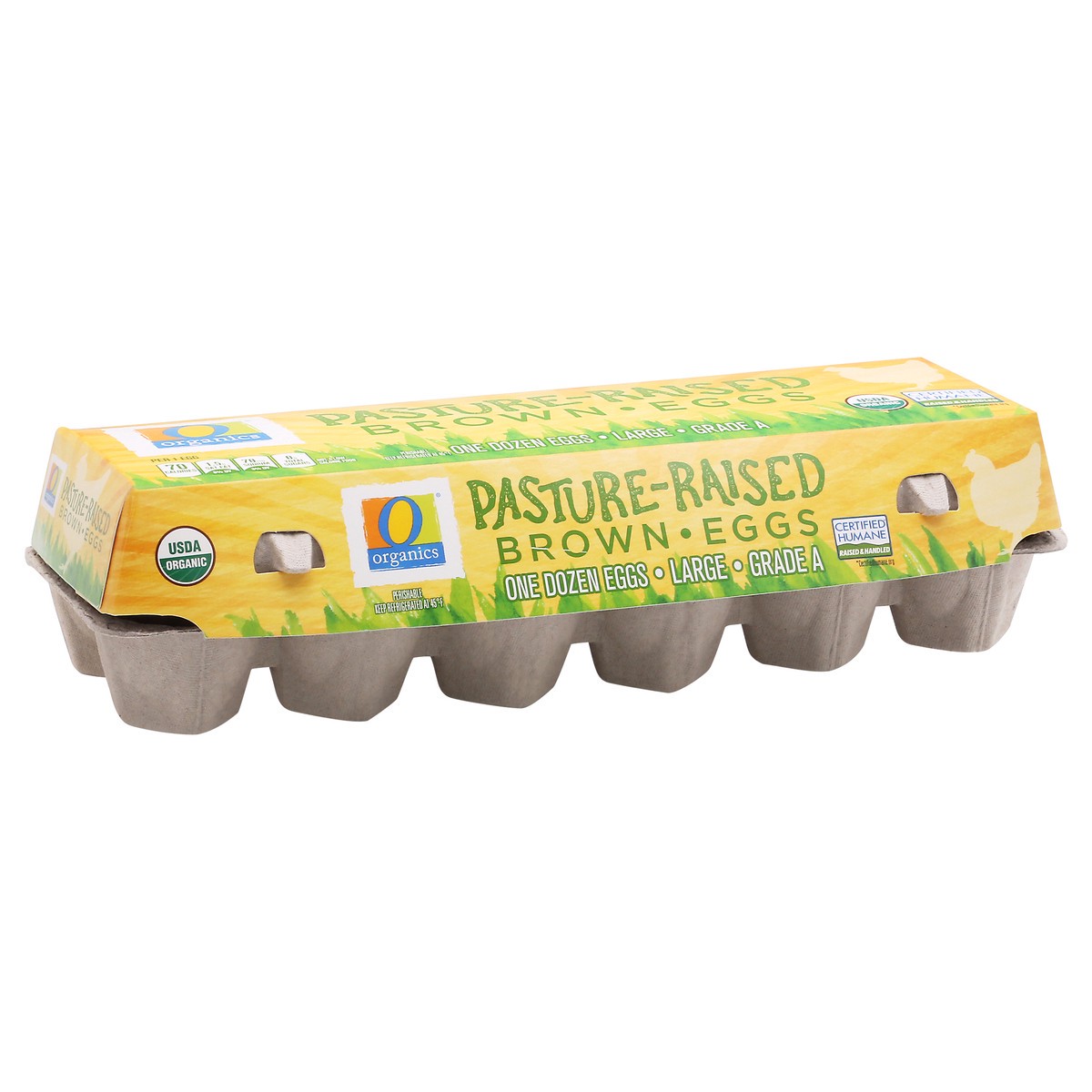 slide 8 of 13, O Organics Eggs Brown Pasture Raised Large Grade A, 12 ct