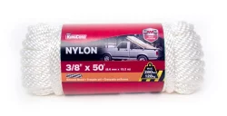 KingCord Smooth Braid Nylon Rope - White