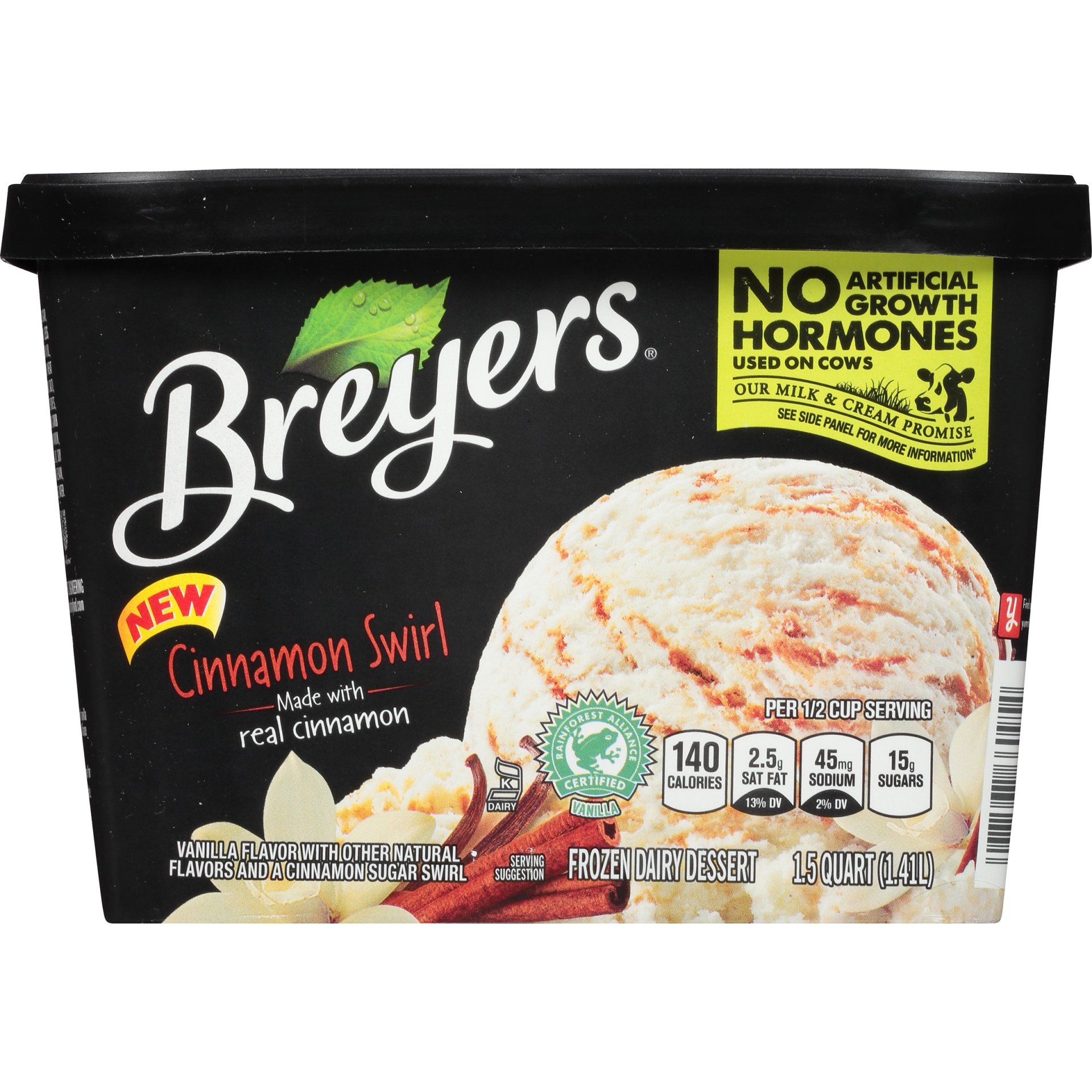 slide 6 of 8, Breyer's Cinnamon Swirl Ice Cream, 1.5 qt