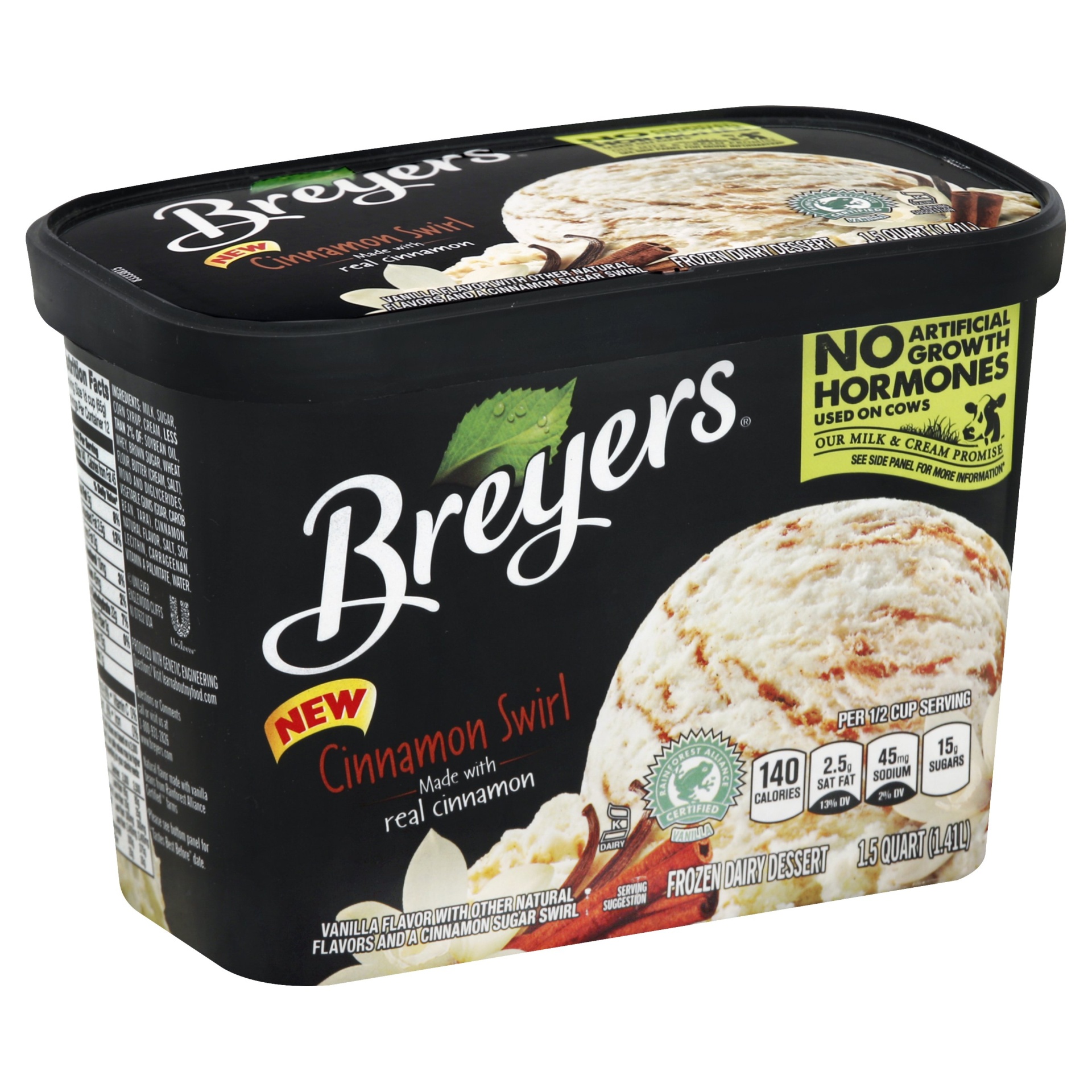 slide 1 of 8, Breyer's Cinnamon Swirl Ice Cream, 1.5 qt
