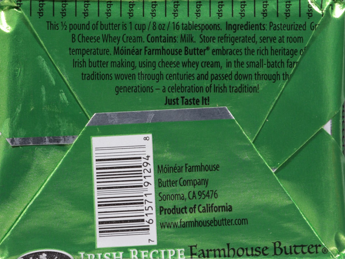 slide 13 of 15, Moinear Unsalted Irish Recipe 100% Whey Cream Butter 8 oz, 8 oz
