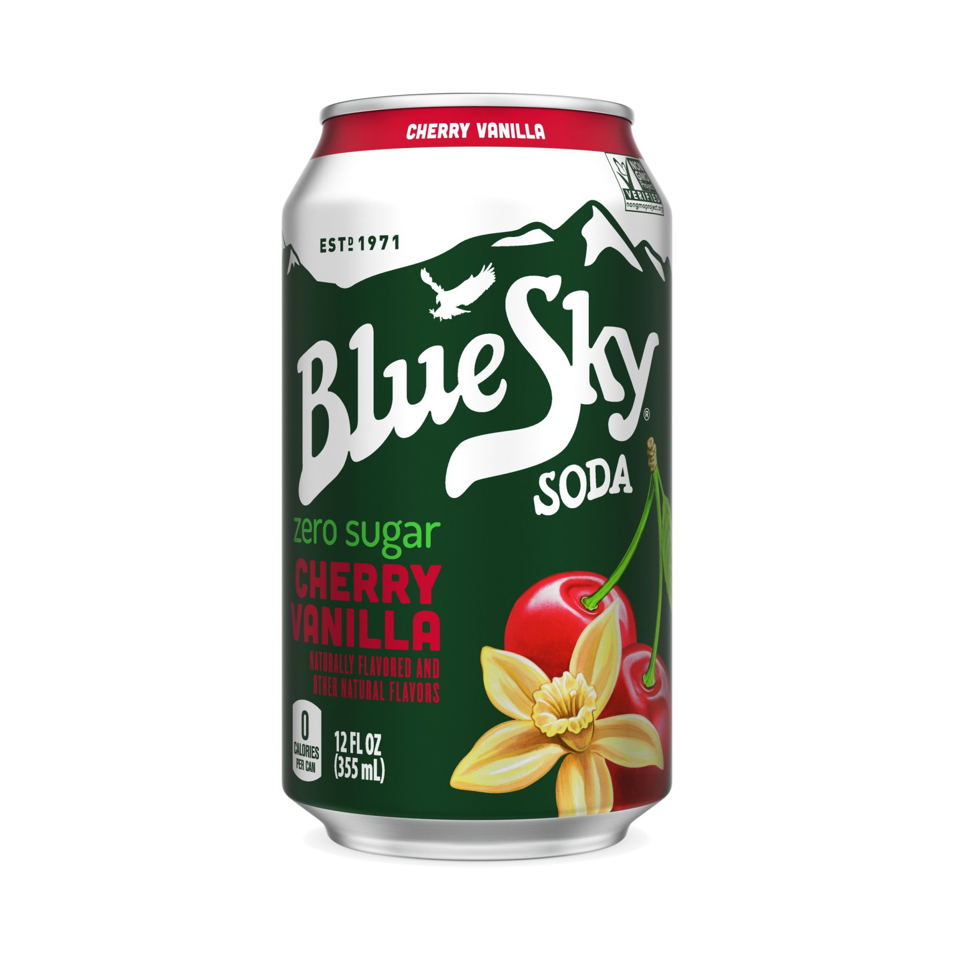 slide 2 of 2, Blue Sky Zero Sugar Cherry Vanilla Soda, 6 ct; 12 fl oz