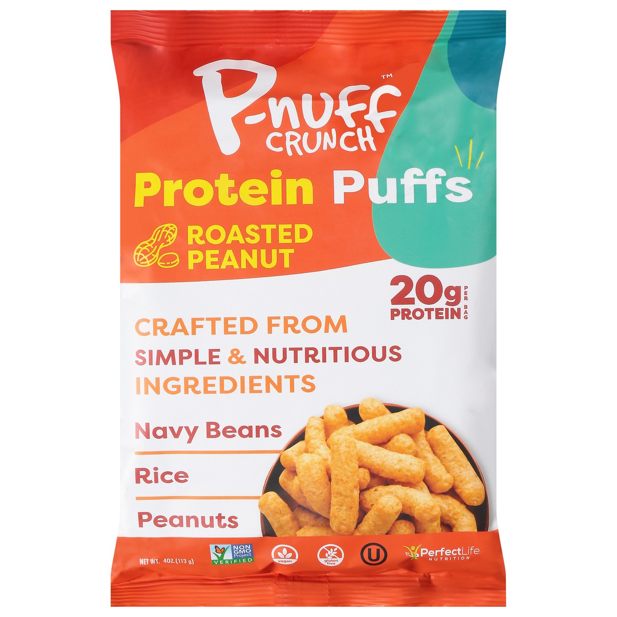 slide 1 of 14, P-nuff Baked Peanut Puffs Crunch, 4 oz