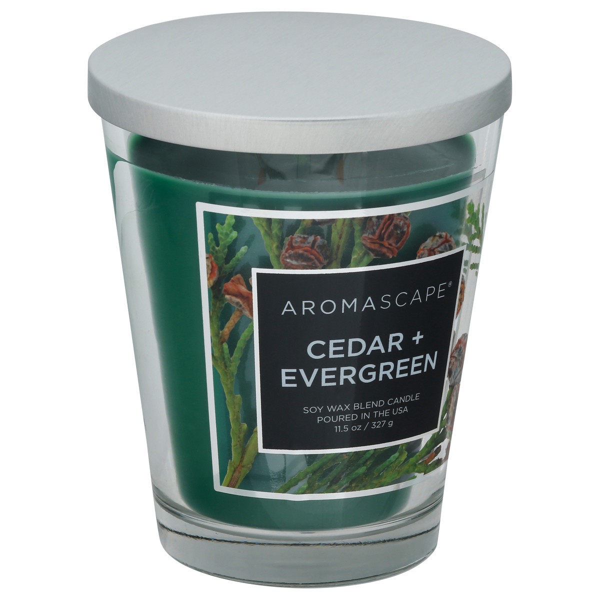 slide 2 of 9, AromaScape Soy Wax Blend Cedar + Evergreen Candle 1 ea, 1 ct