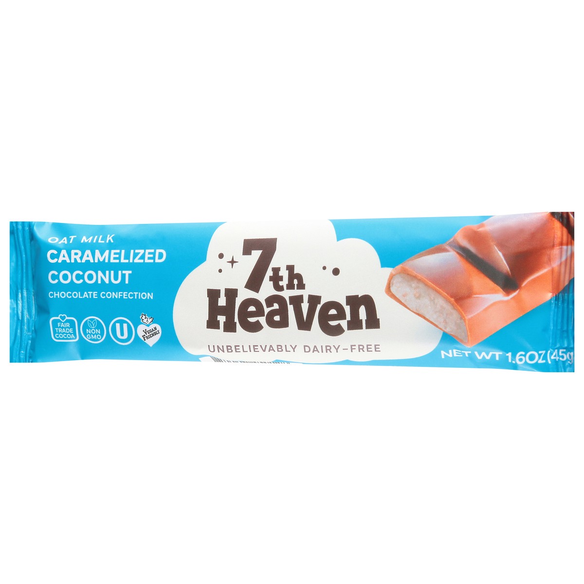 slide 5 of 14, 7th Heaven Oat Milk Caramelized Coconut Chocolate Confection 1.6 oz, 1.6 oz