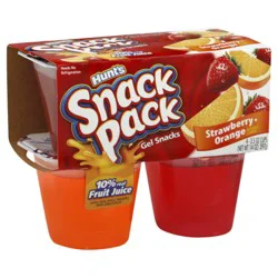 Snack Pack Juicy Gels Orange Strawberry - 4-3.25 Oz