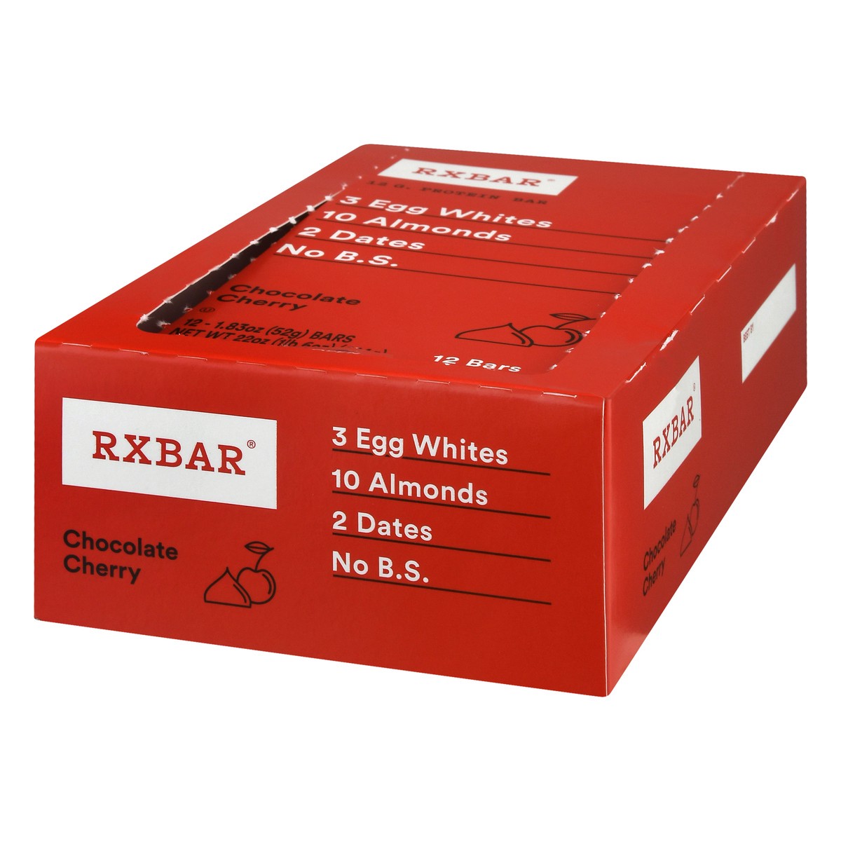 slide 9 of 13, RXBAR Protein Bar, Chocolate Cherry, 22 oz, 12 Count, 22 oz