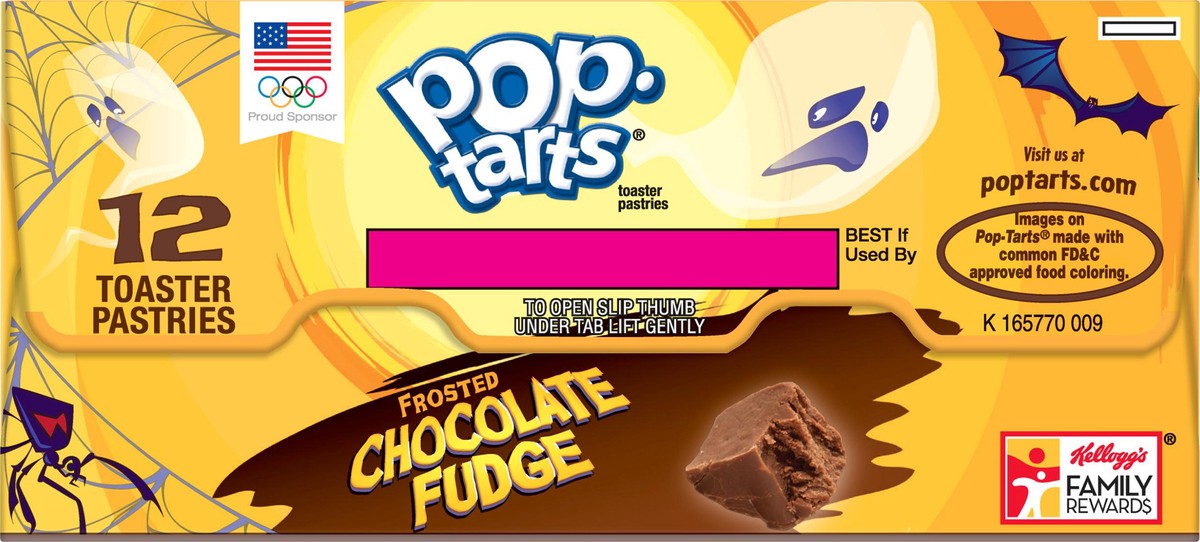 slide 5 of 10, Pop-Tarts Frosted Chocolate Fudge Breakfast Toaster Pastries, 22 oz