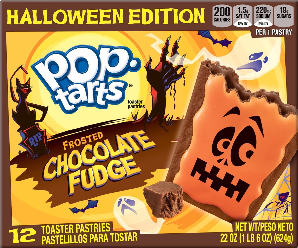 slide 8 of 10, Pop-Tarts Frosted Chocolate Fudge Breakfast Toaster Pastries, 22 oz