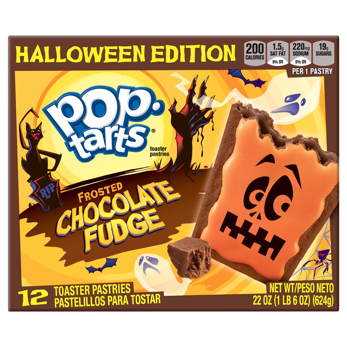 slide 5 of 10, Pop-Tarts Frosted Chocolate Fudge Toaster Pastries, 22 oz