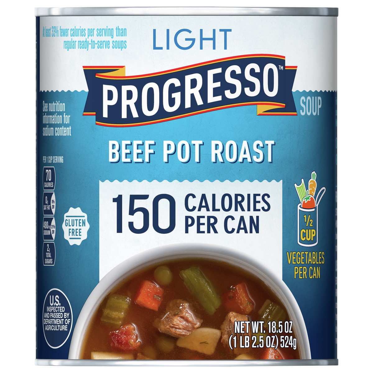 slide 4 of 13, Progresso Light, Beef Pot Roast Soup, Gluten Free, 18.5 oz., 18.5 oz