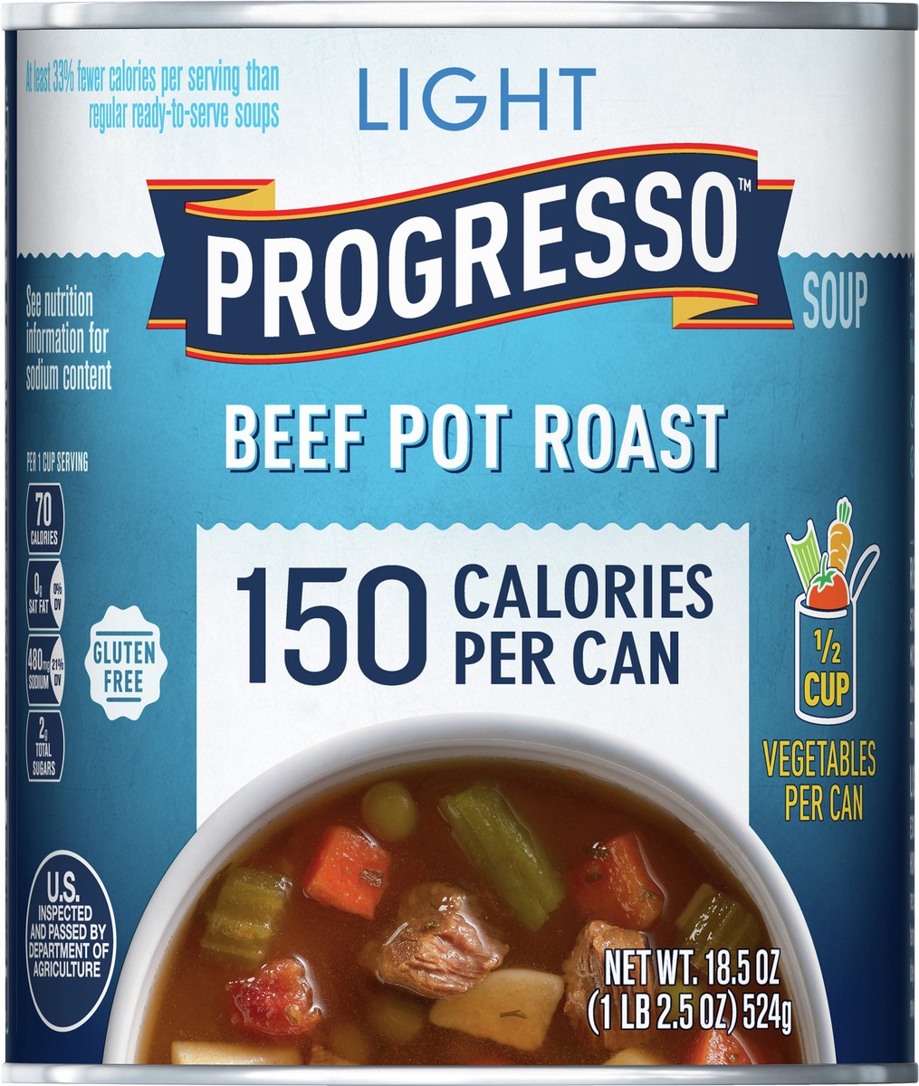 slide 12 of 13, Progresso Light, Beef Pot Roast Soup, Gluten Free, 18.5 oz., 18.5 oz