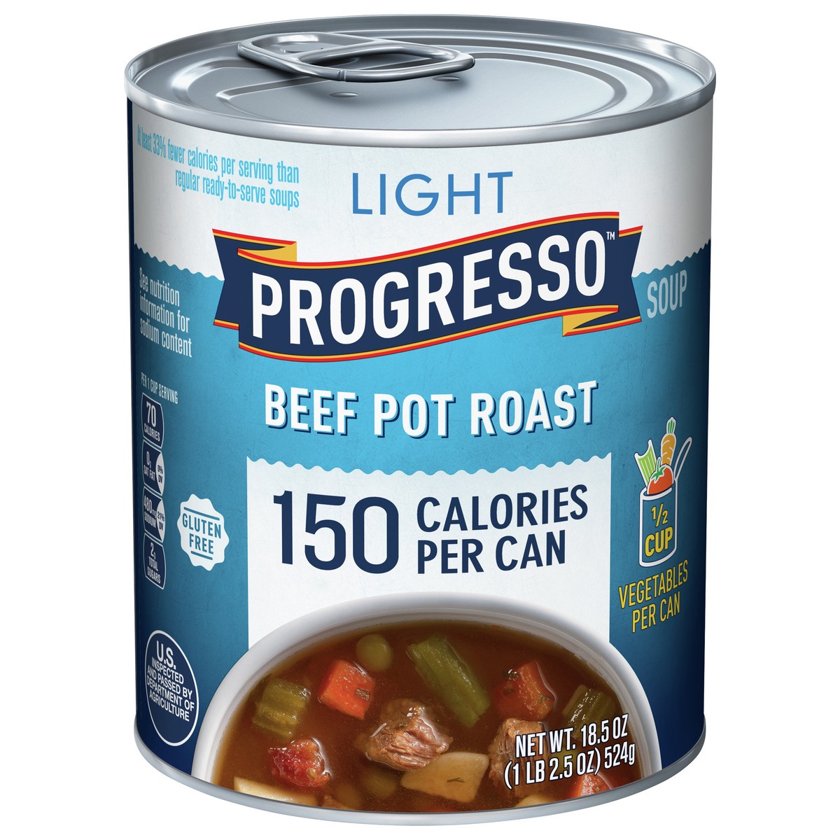 slide 1 of 13, Progresso Light, Beef Pot Roast Soup, Gluten Free, 18.5 oz., 18.5 oz