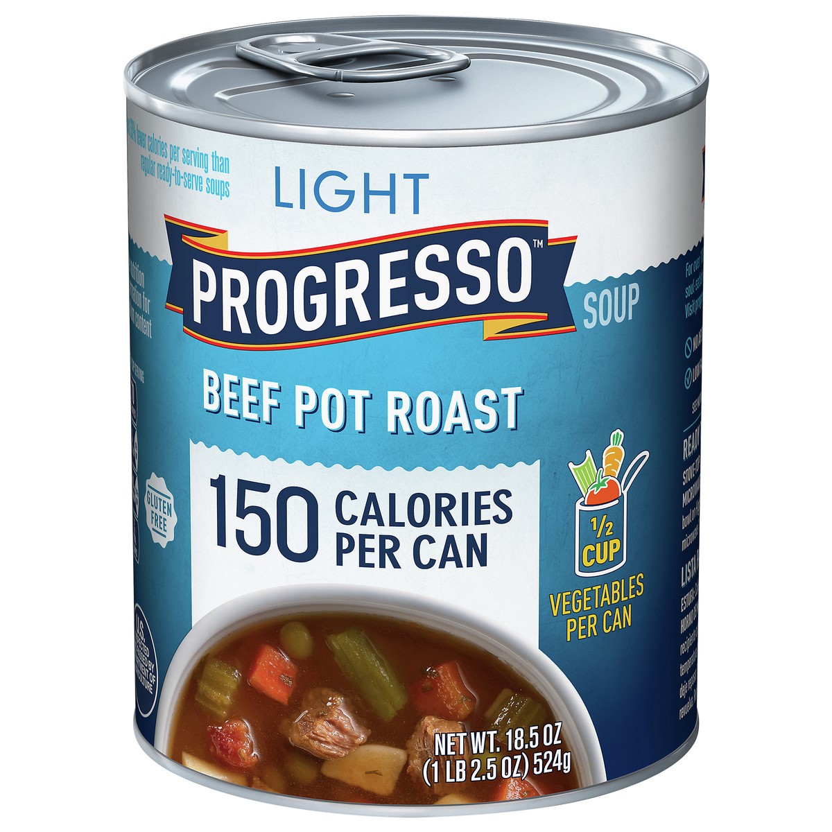 slide 10 of 13, Progresso Light, Beef Pot Roast Soup, Gluten Free, 18.5 oz., 18.5 oz