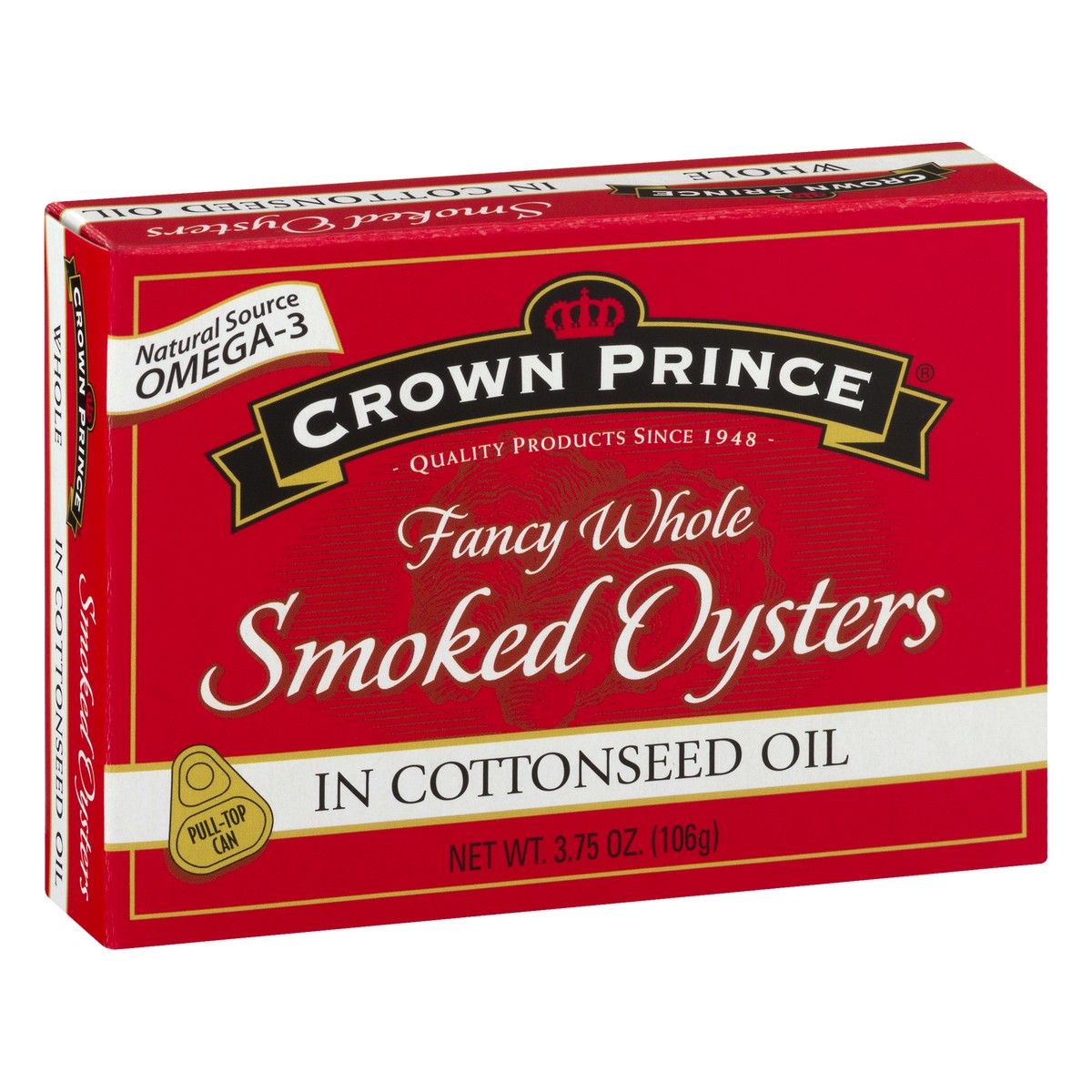 slide 2 of 9, Crown Prince Fancy Whole in Cottonseed Oil Smoked Oysters 3.75 oz, 3.75 oz