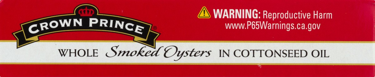 slide 7 of 9, Crown Prince Fancy Whole in Cottonseed Oil Smoked Oysters 3.75 oz, 3.75 oz