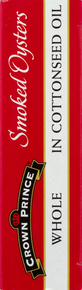 slide 4 of 9, Crown Prince Fancy Whole in Cottonseed Oil Smoked Oysters 3.75 oz, 3.75 oz