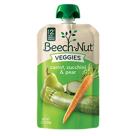 slide 1 of 1, Beech-Nut Veggies On The Go Baby Food Stage 2 Carrot Zucchini & Pear Blend, 3.5 oz