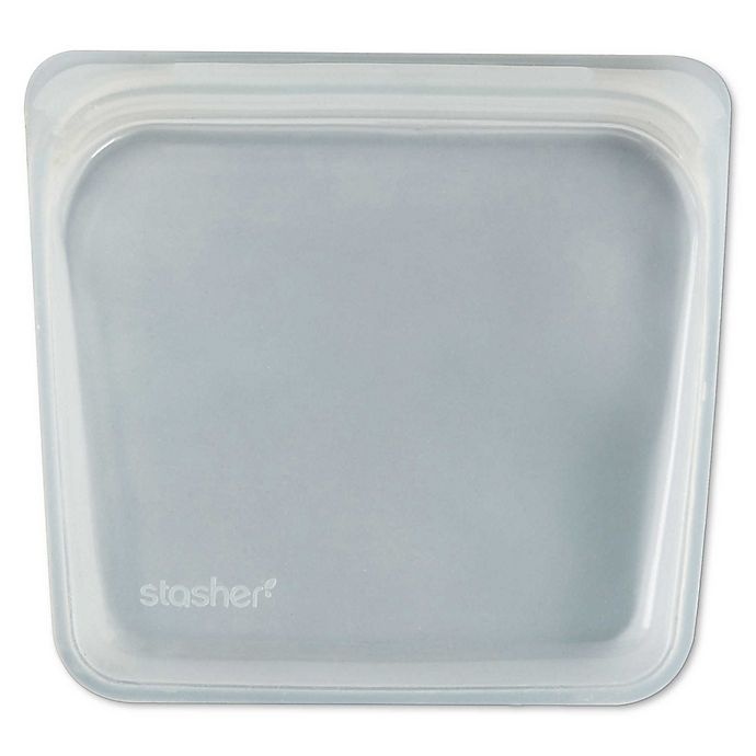 slide 1 of 4, Stasher Silicone Reusable Sandwich Bag - Clear, 15 oz