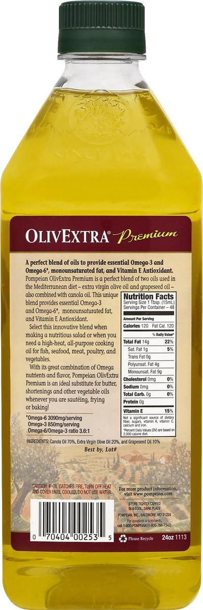 slide 2 of 13, Pompeian Premium Mediterranean Blend Oil 24 oz, 24 oz