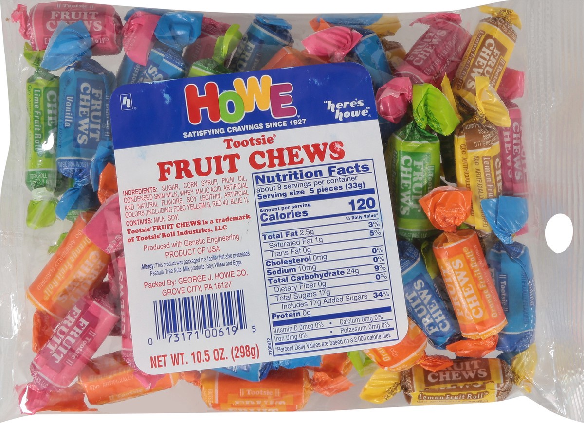 slide 3 of 9, Howe Tootsie Fruit Chews 10.5 oz, 10.5 oz