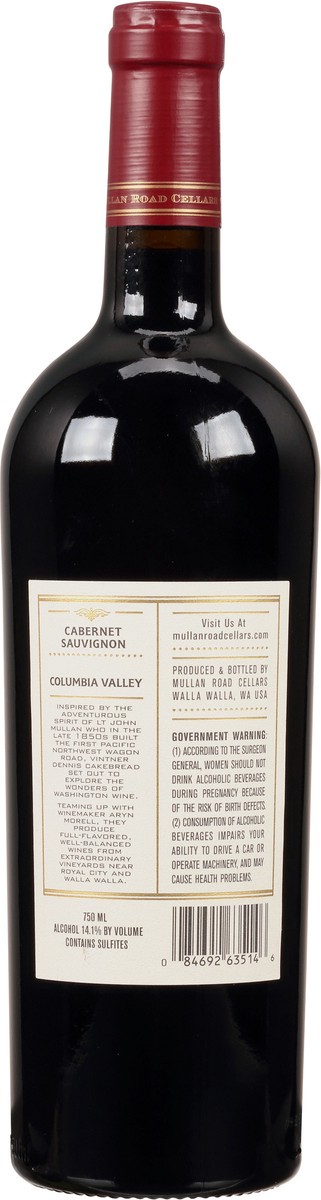 slide 10 of 10, Mullan Road Cellars Mullan Road Cab Sauv, 750 ml