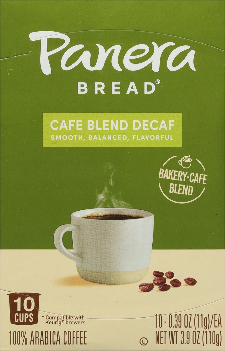 slide 14 of 15, Panera Bread 100% Arabica Cafe Blend Decaf Coffee 10 - 0.39 oz Cups, 10 ct