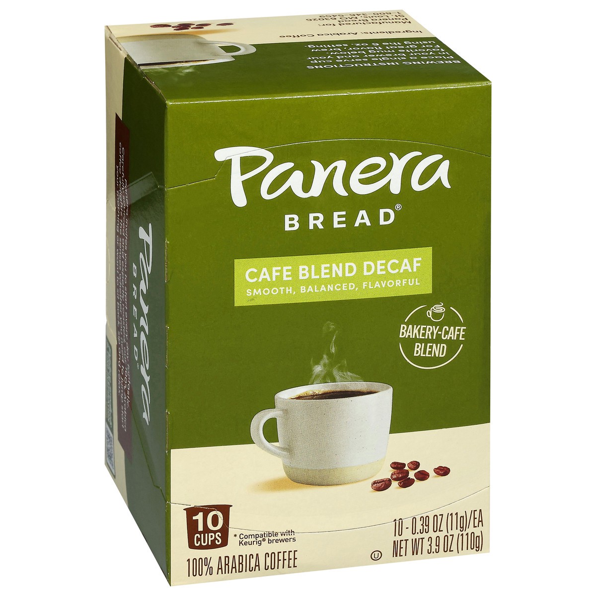 slide 12 of 15, Panera Bread 100% Arabica Cafe Blend Decaf Coffee 10 - 0.39 oz Cups, 10 ct