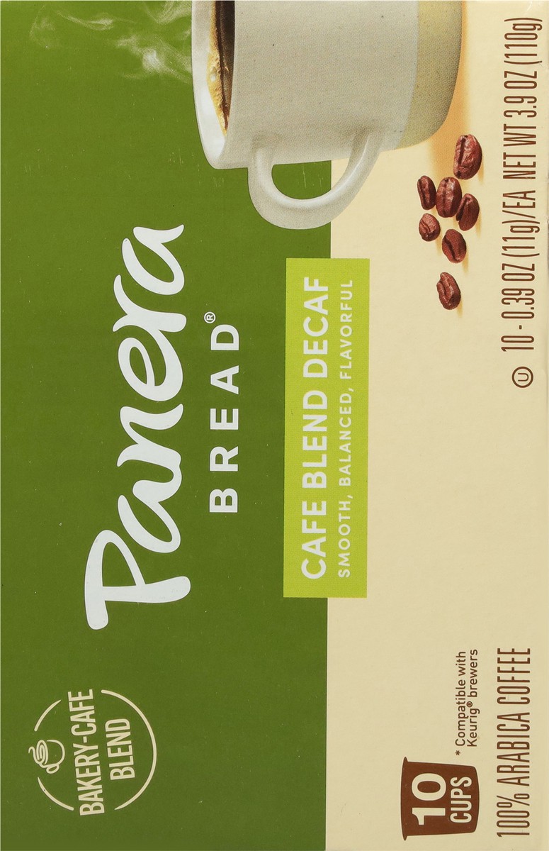 slide 6 of 15, Panera Bread 100% Arabica Cafe Blend Decaf Coffee 10 - 0.39 oz Cups, 10 ct