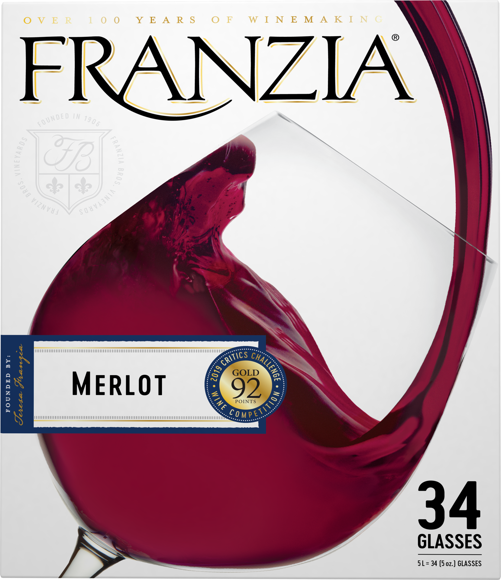 slide 4 of 4, Franzia Merlot, 5 liter