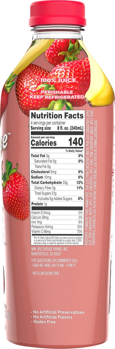 slide 5 of 5, Bolthouse Farms Bolthouse Strawbry Banana Smoothie 100% Jce - 32 fl oz, 32 fl oz