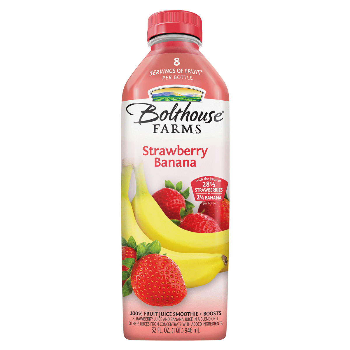 slide 1 of 1, Bolthouse Farms Strawberry Banana Fruit Juice Smoothie, 32 oz, 32 oz