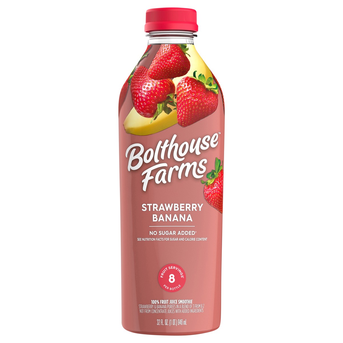 slide 1 of 5, Bolthouse Farms Bolthouse Strawbry Banana Smoothie 100% Jce - 32 fl oz, 32 fl oz