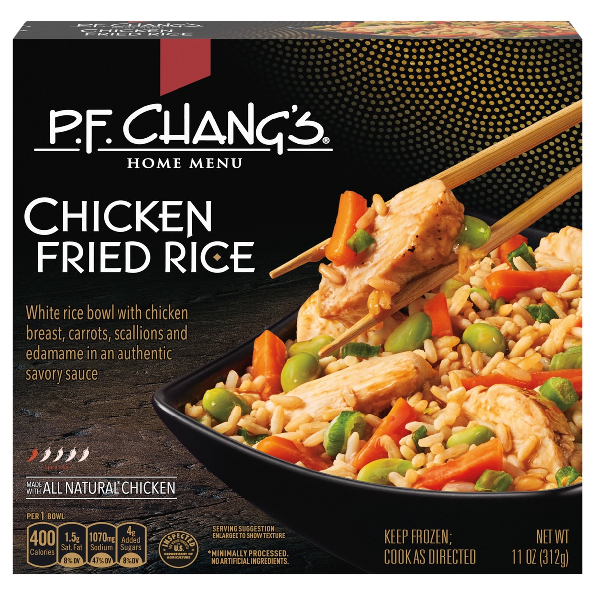 slide 1 of 5, P.F. Chang's Home Menu Chicken Fried Rice Bowl, Frozen Meal, 11 oz., 11 oz