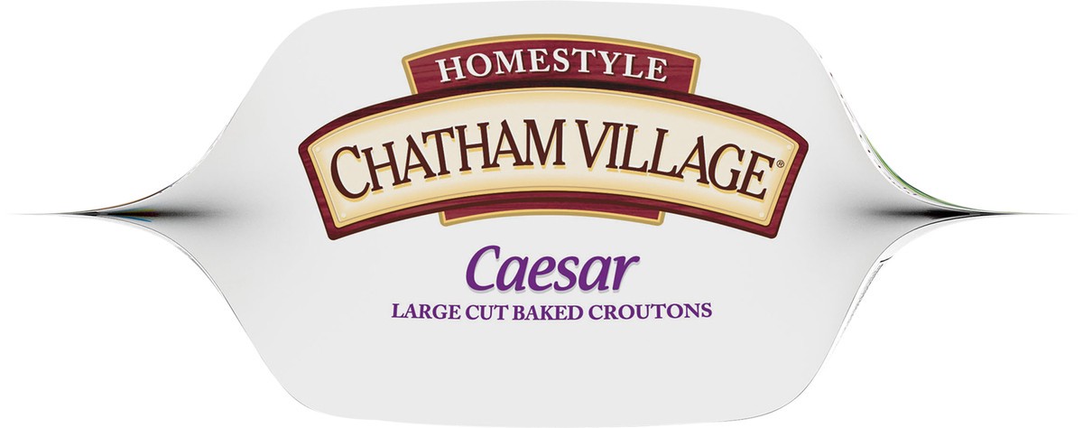 slide 2 of 11, Chatham Village Homestyle Caesar Large Cut Baked Croutons 5 oz. Bag, 5 oz