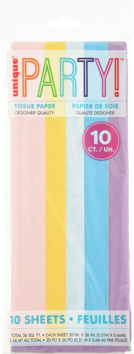 slide 1 of 9, Unique Party! Assorted Pastel Tissue Paper 10 Sheets, 1 ct